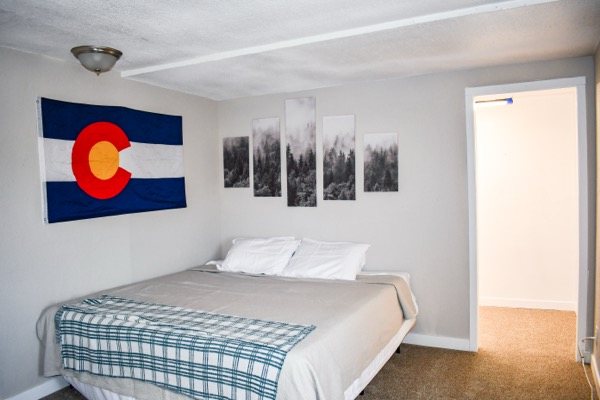 The Hangar House king bedroom