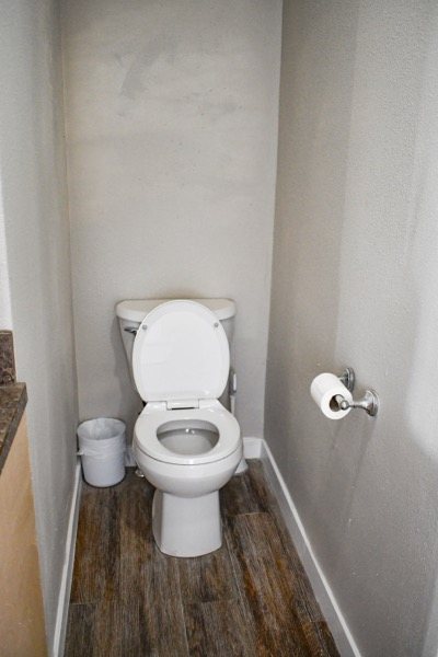 Toilet area in the bathroom